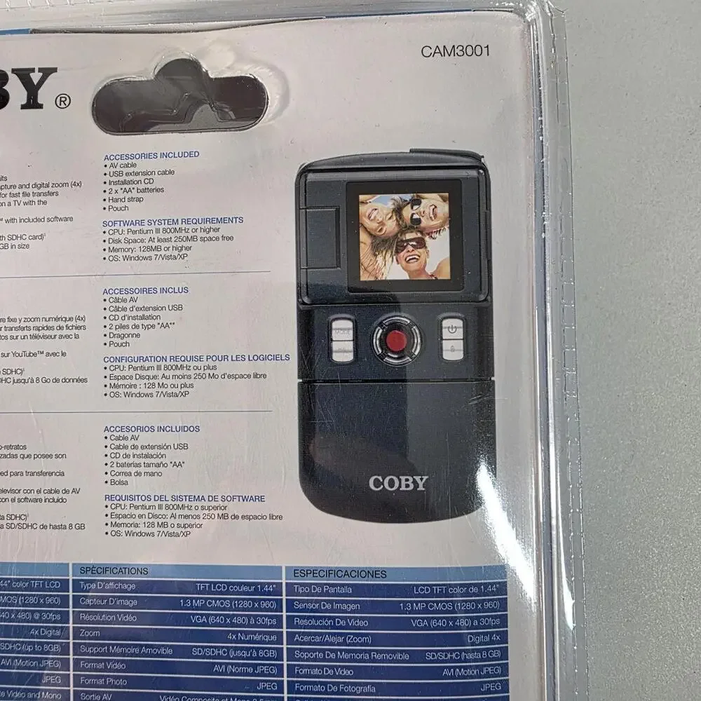 Coby Snapp CAM3001 Digital Camcorder 4x Digital Zoom 1.3MP Brand New In Package